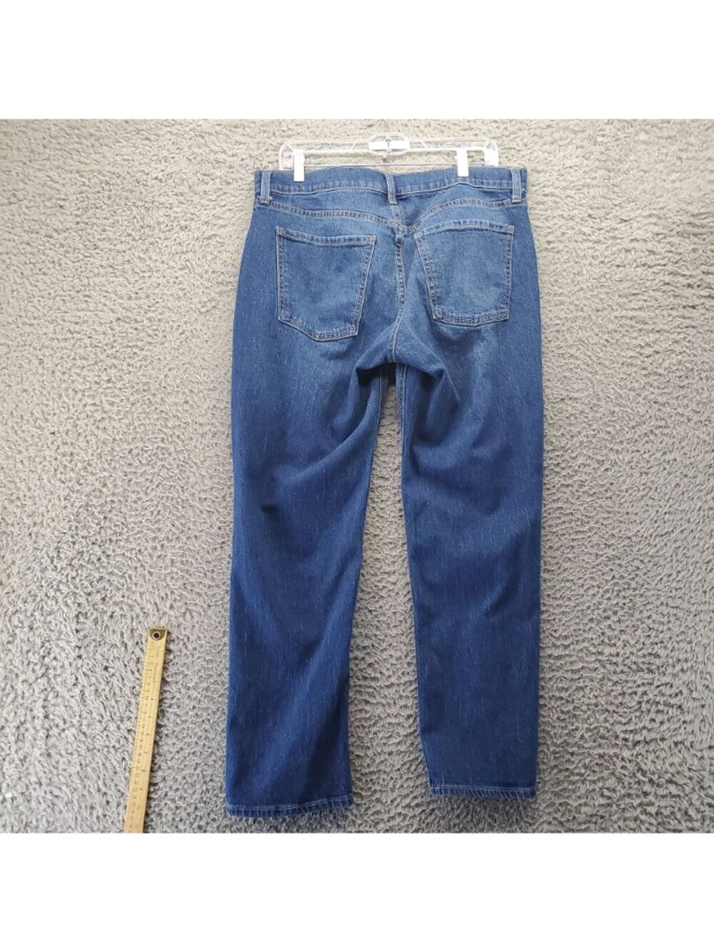 Old Navy Jeans Womens 12 Petite Blue Mid-Rise Wow Boyfriend 5-Pocket Stretch Fit - Picture 10 of 11